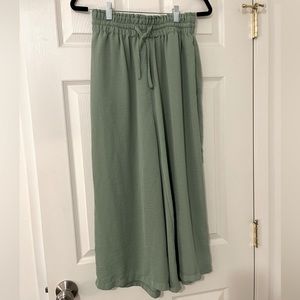 Sage green flowy pants